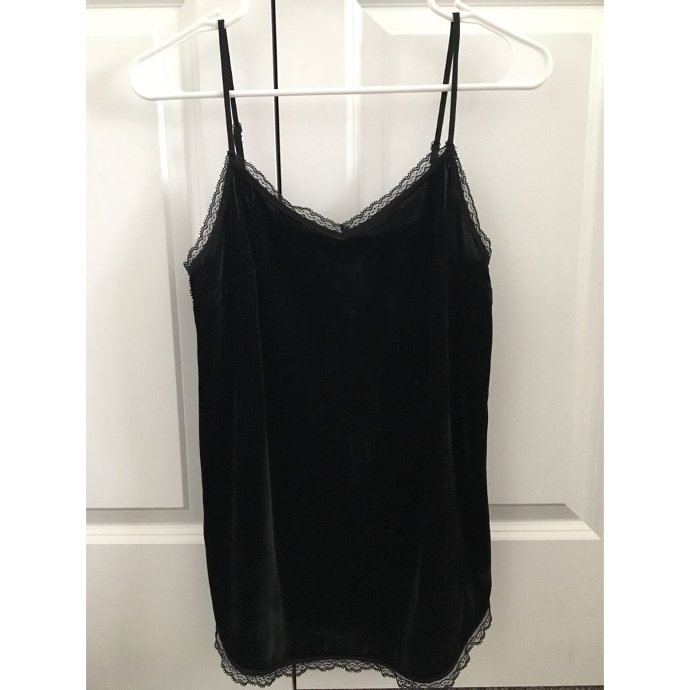 Black velvet cami size small